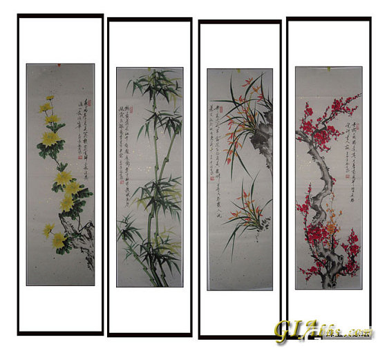 精品国画梅兰菊竹,120元明价包快递!_珠宝