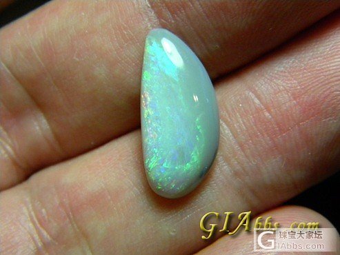 黑灰欧泊  貝化石欧泊_刻面宝石欧泊