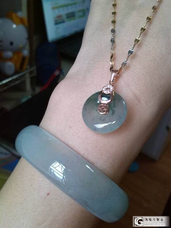 晒扣子失败，这就连手镯一起晒吧_翡翠