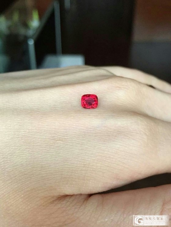 小尖晶鸽血红，艳艳的好哈哈哈_刻面宝石尖晶石