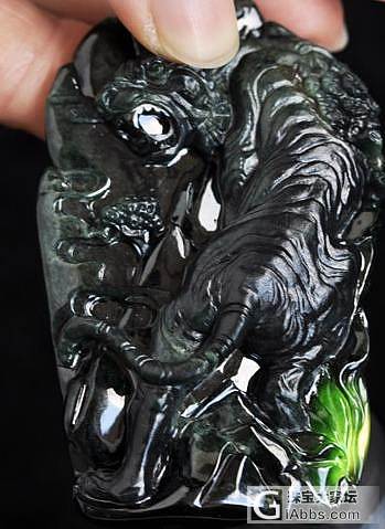 缅甸天然A货翠色干青翡翠如意牌_翡翠