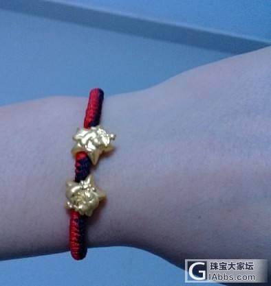 新鲜出炉的第二件手绳_编绳金