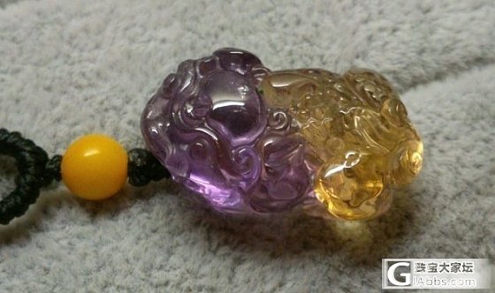 转～紫黄晶貔貅，翡翠吊坠及戒面_宝石