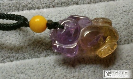 转～紫黄晶貔貅，翡翠吊坠及戒面_宝石
