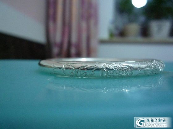 老宝成雕花甜甜清新小荷来了~~_手镯银