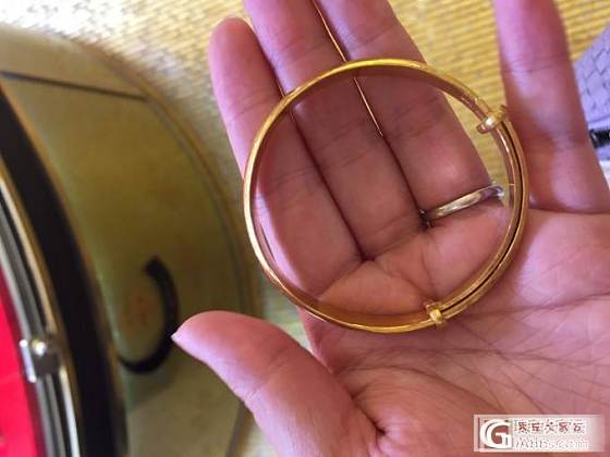 找本地师傅打了个推圈_手镯金