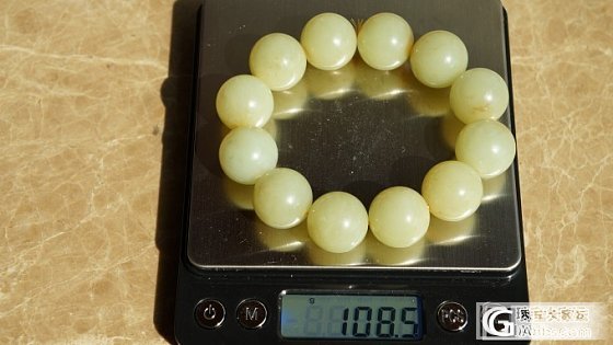 和田黄玉 且末 黄口料手串_玉石