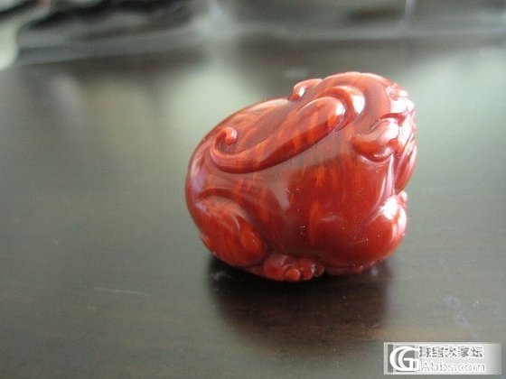 意向帖 胖嘟嘟的凉山南红火焰纹貔貅 苏工雕刻_玉石