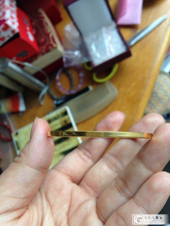 凑米买的闭口筷子戴不上，求出或置换其他金手镯_金