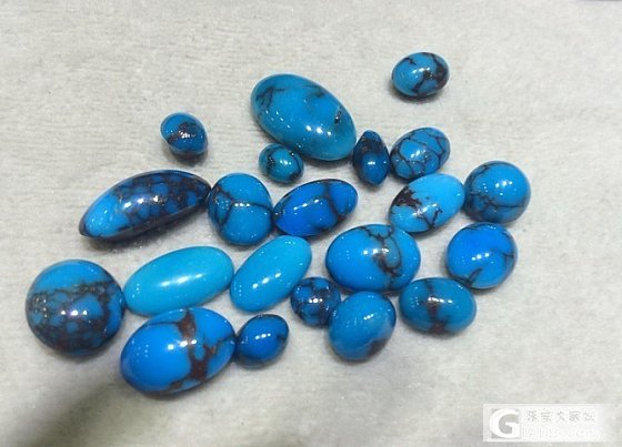 难得一见的顶级埃及西奈绿松石，瓦蓝瓦蓝滴啊_松石
