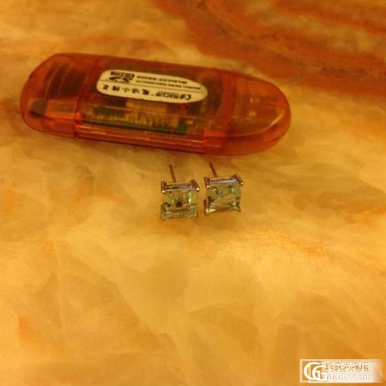 海南宝耳环_刻面宝石海蓝宝