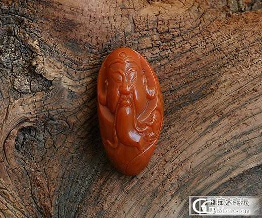 三号拍品：   南红玛瑙精品挂件柿子红关公：九点05分开始_玛瑙