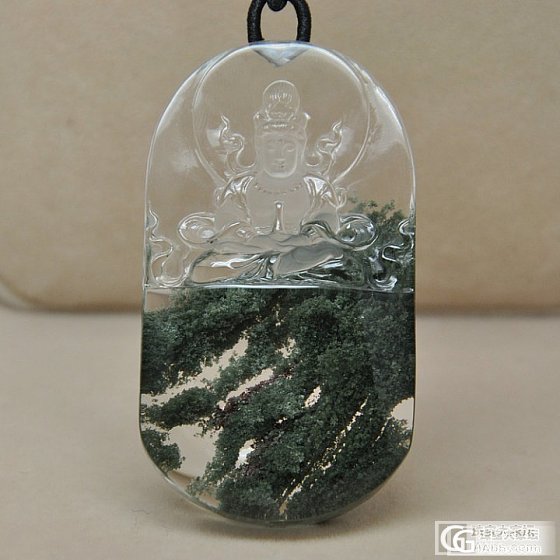 极品绿幽灵观音吊坠_宝石