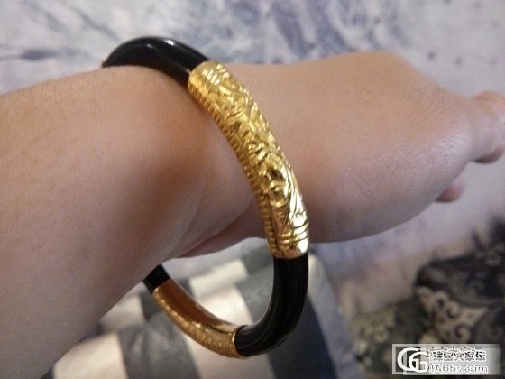六福3片金黑藤 袜套 天籁吊坠 熊猫_手镯金