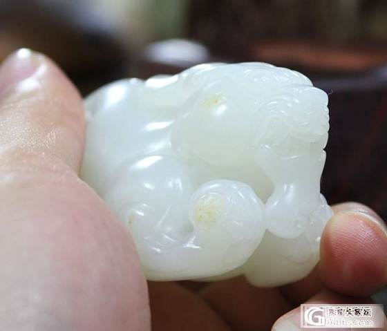 和田白玉【玉友园】黑白大对兽_玉石