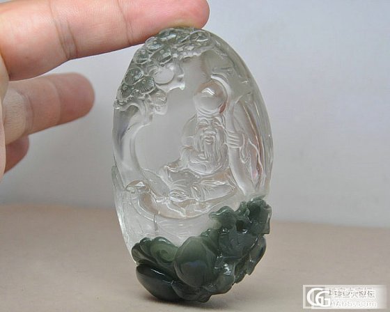 绿幽灵寿星翘色把玩_宝石