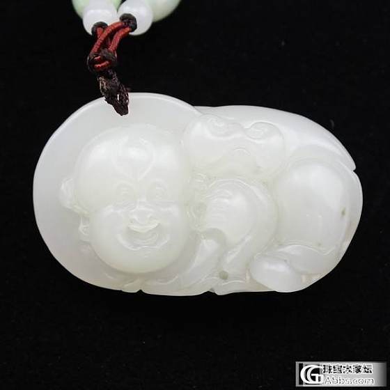 和田白玉手把件一组，低价出售！_玉石