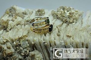 京华雨巷高级珠宝定制，坛友定制国王和王妃款18K金镶钻碧玺宫廷版情侣对戒_镶嵌珠宝