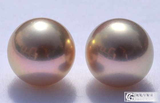12mm，难得配成一对的紫金色淡水无核裸珠_珍珠