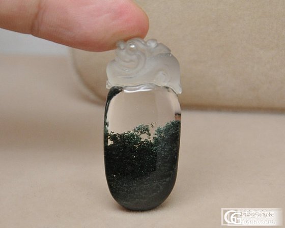 极品墨绿色 绿幽灵吊坠 特价出 不议价_宝石