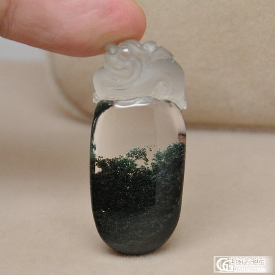 极品墨绿色 绿幽灵吊坠 特价出 不议价_宝石