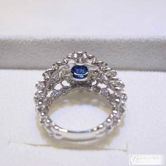 新品  天然蓝宝石钻戒  石重2.18ct 附带权威证书_宝石