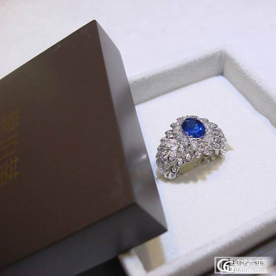 新品  天然蓝宝石钻戒  石重2.18ct 附带权威证书_宝石
