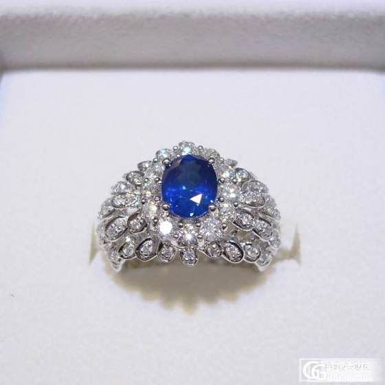新品  天然蓝宝石钻戒  石重2.18ct 附带权威证书_宝石