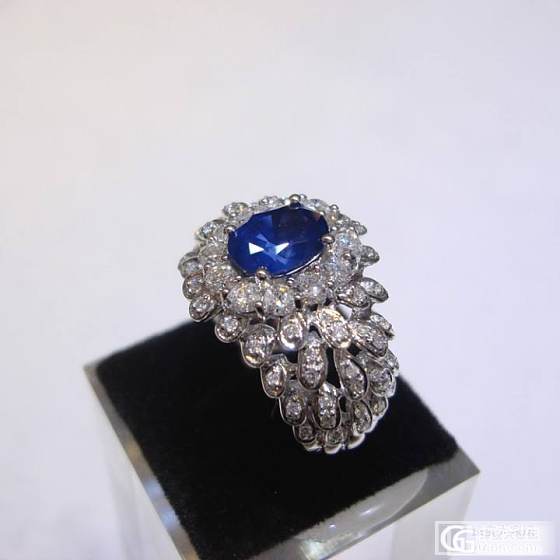 新品  天然蓝宝石钻戒  石重2.18ct 附带权威证书_宝石