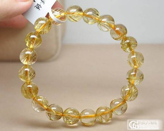 拉流量微利出手 极品金发晶手链 晶体通透_珠串