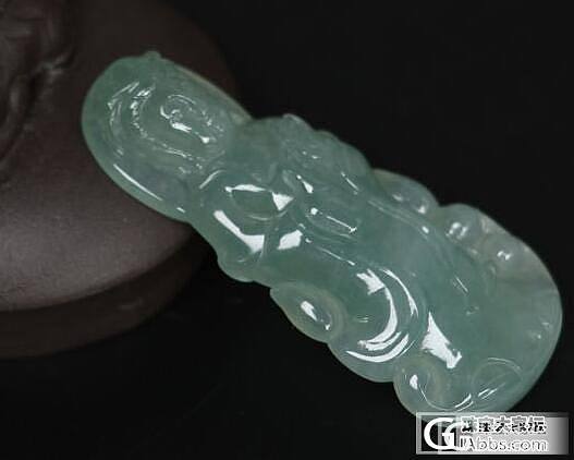 天然A货糯冰翡翠凤凰挂件_翡翠