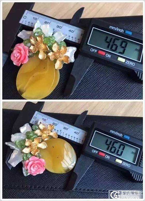 【问世珠宝文玩】独特秋日缤纷蜜蜡多宝～吊坠/胸针_有机宝石