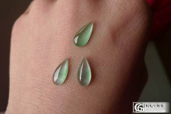 【番茄炒鸡蛋】玻璃种淡阳绿水滴一套、蜜黄大水滴_翡翠
