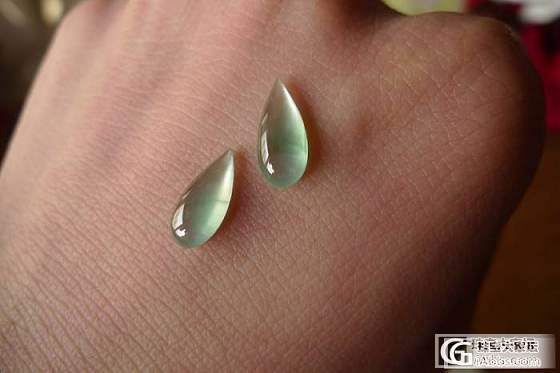 【番茄炒鸡蛋】玻璃种淡阳绿水滴一套、蜜黄大水滴_翡翠
