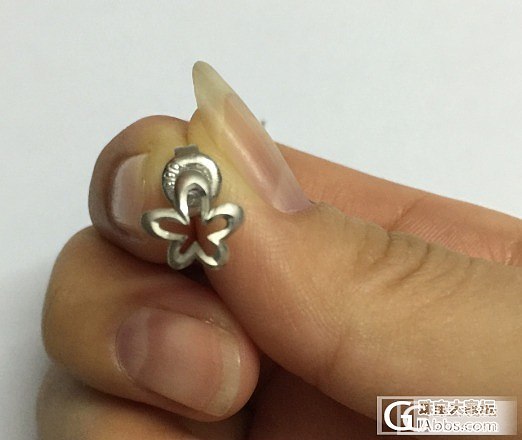 钻石世家花型耳钉_金