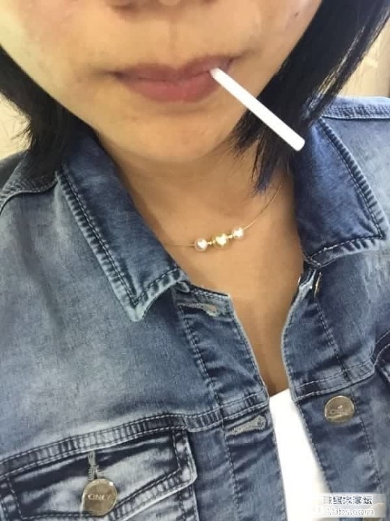 新败的金珍珠项圈，很特别_珍珠