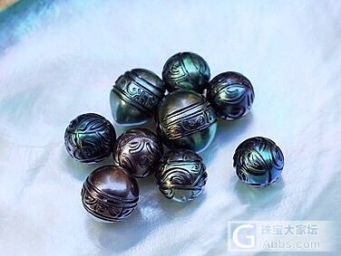 谁有黑色雕刻珠啊_珍珠