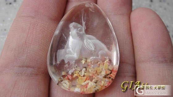 秀个水晶属相挂件---兔子的。_水晶