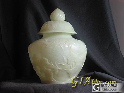 Po一件近代和田山料白玉-薄胎將軍罐_和田玉
