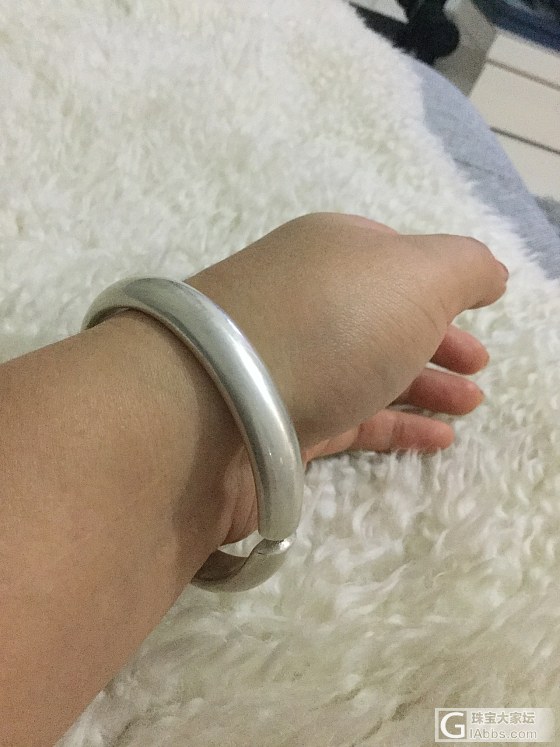 入坑开口素镯_手工diy珠宝银