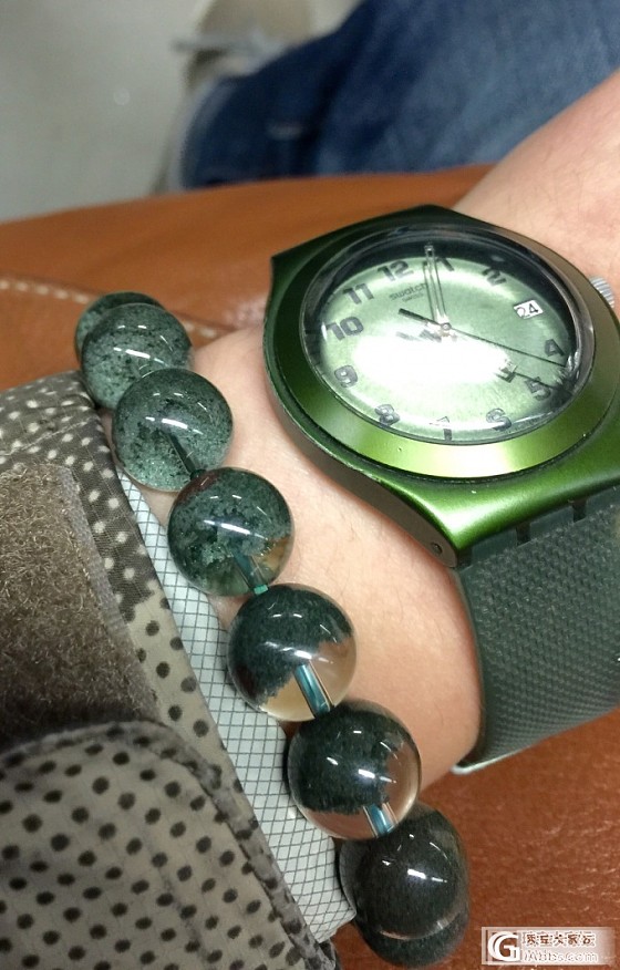墨绿色的魅力_珠串绿幽灵手表