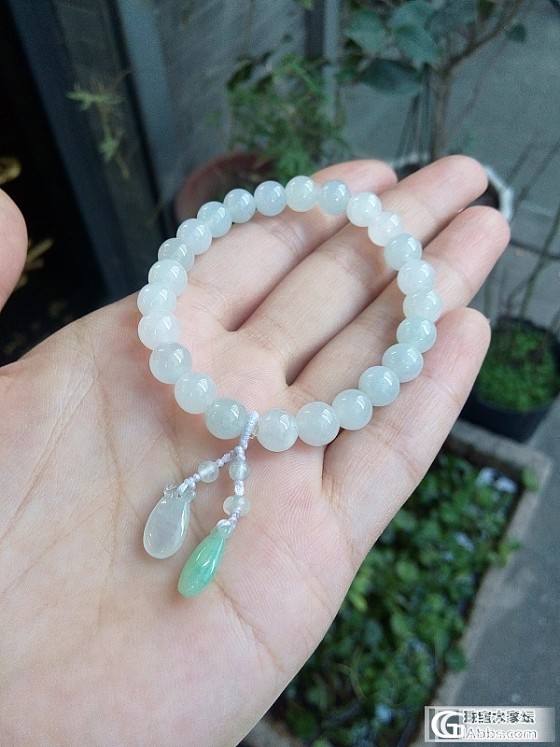 秀俩手串，刚编好的_翡翠