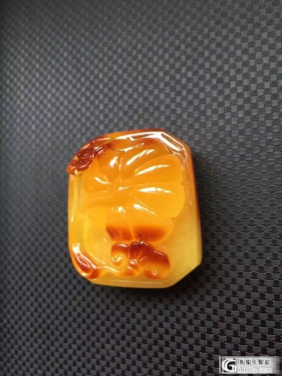 完美方牌红糖色俏色南瓜_有机宝石