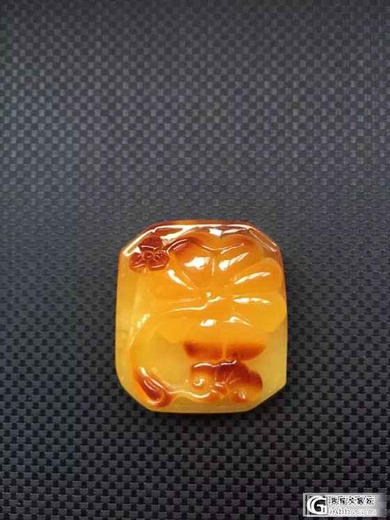 完美方牌红糖色俏色南瓜_有机宝石