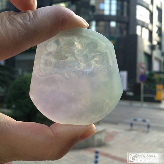 春彩龙凤牌一对_翡翠