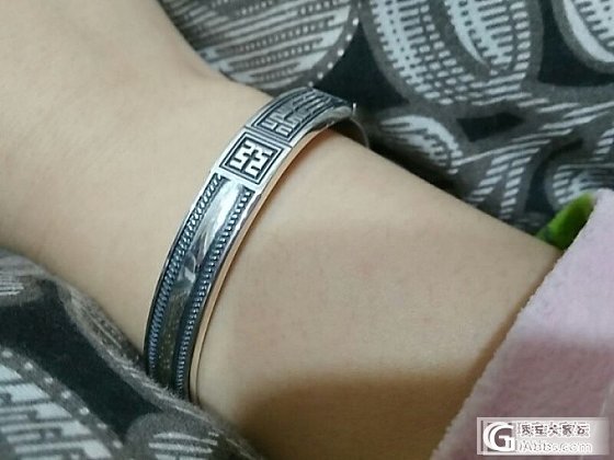 收到了长乐未央，秀一秀~_手镯银