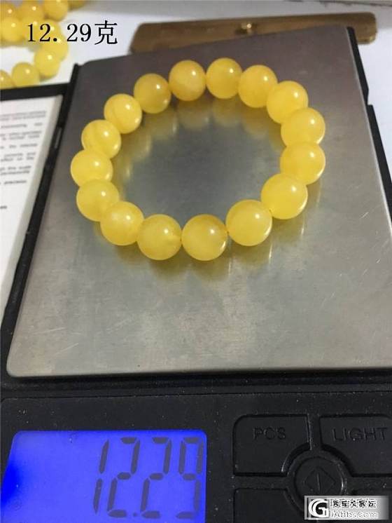 新加10-12满蜜鸡油黄手串125一克，波海净水手排40一克_珠宝