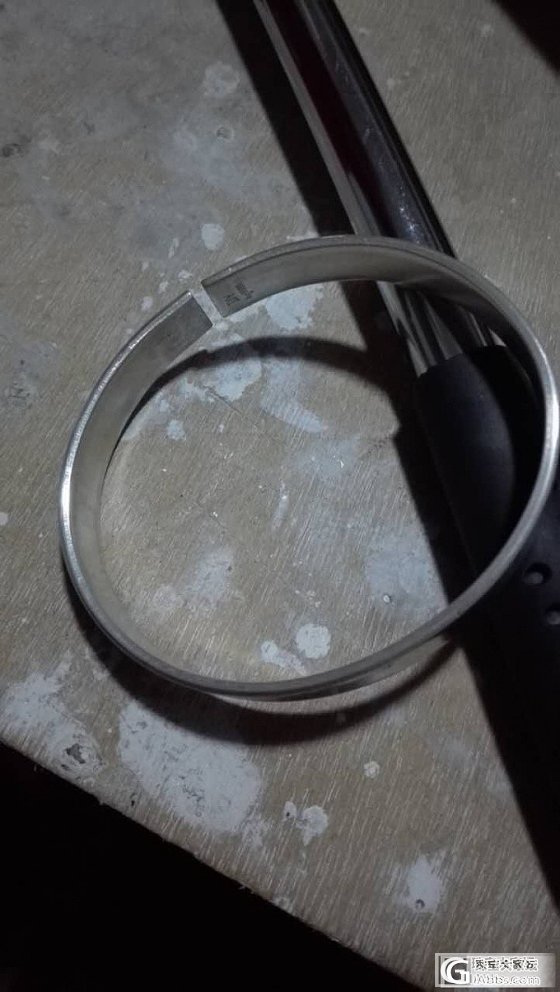 第一次制作银手镯，应该算没什么工艺的素镯_打银手镯
