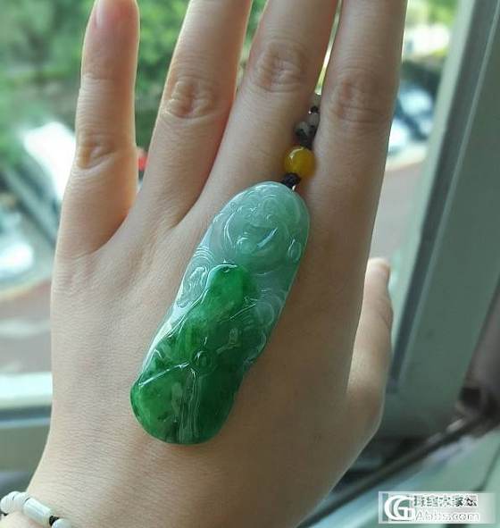 还图！卖家图与上手图对比~请大家估价~_吊坠翡翠