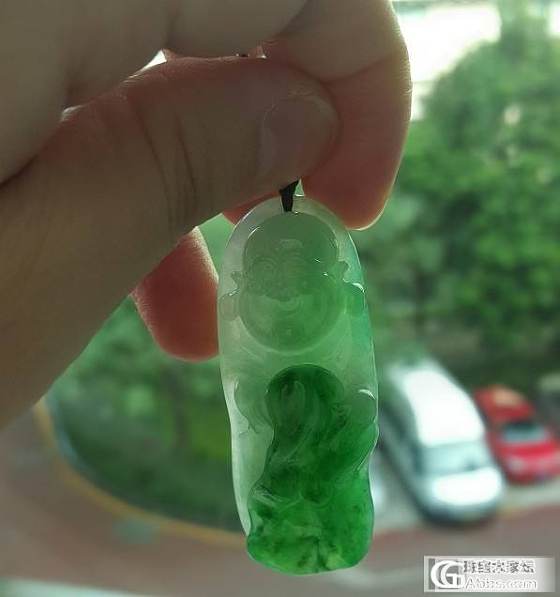 还图！卖家图与上手图对比~请大家估价~_吊坠翡翠